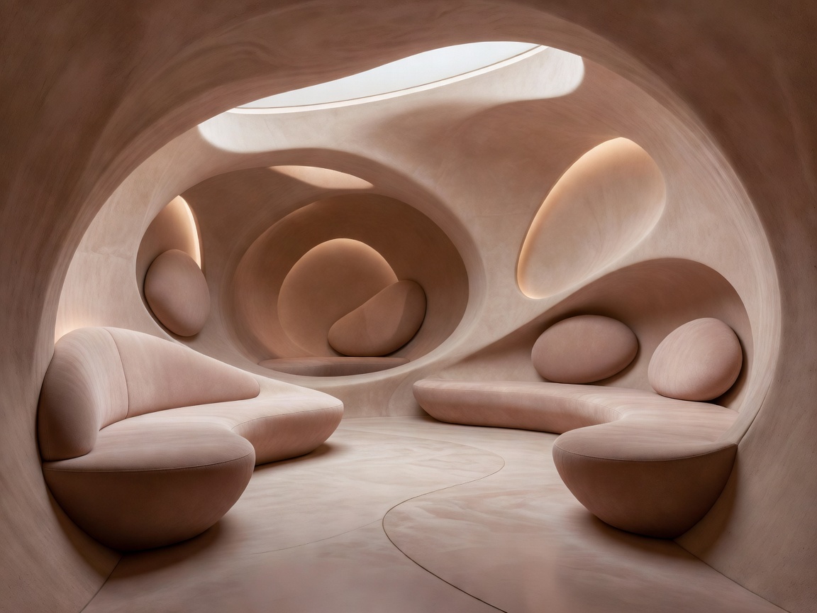 Curvilinear biomorphic interior chamber